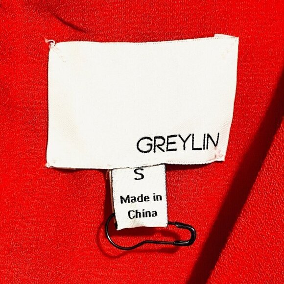 Greylin Red peakboo Cutout A line dress, size S - Picture 3 of 9